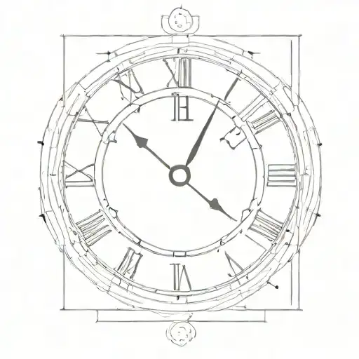 number 13 hour clock tattoo design idea
