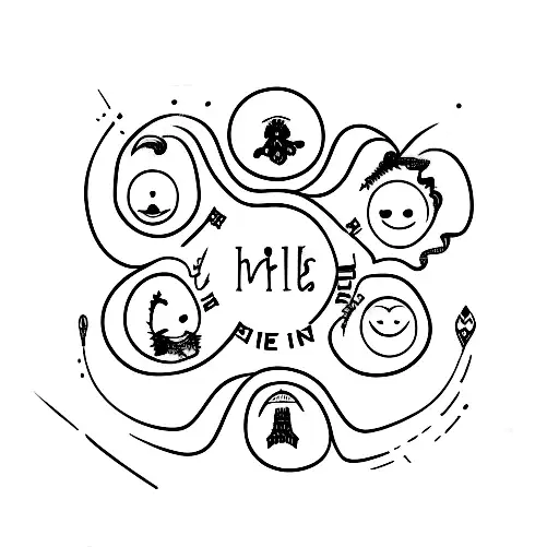 names of three children on wrist tattoo design idea