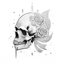 skull that whispers tattoo design idea