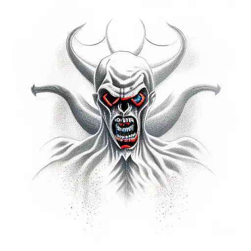 devil v angel tattoo design idea