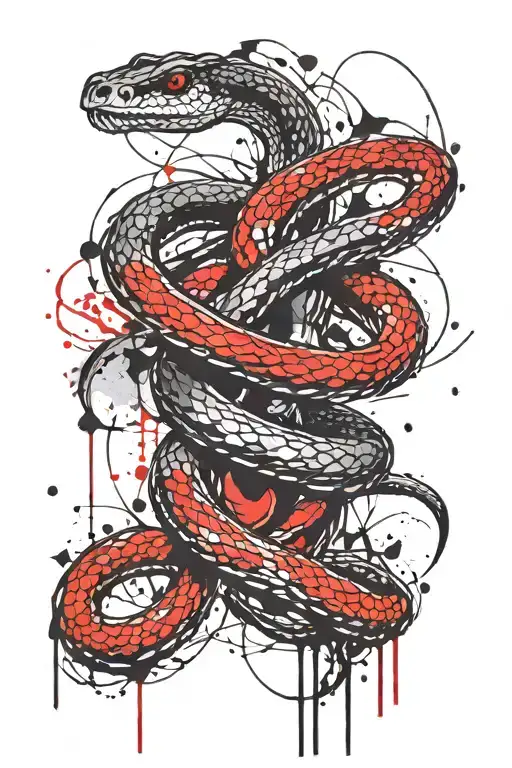 black mamba snake tattoo design idea