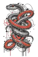 black mamba snake tattoo design idea