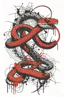 black mamba snake tattoo design idea