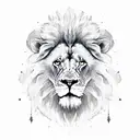 lion and warrior tattoo design idea