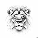 lion and warrior tattoo design idea