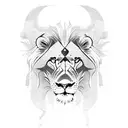 lion and warrior tattoo design idea