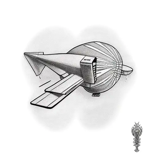 good year blimp tattoo design idea