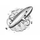 good year blimp tattoo design idea