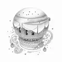 good year blimp tattoo design idea