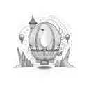 good year blimp tattoo design idea