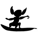 lilo y stitch surfboard tattoo design idea