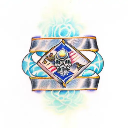 A cuff tattoo including the number seven on one side  tattoo design idea