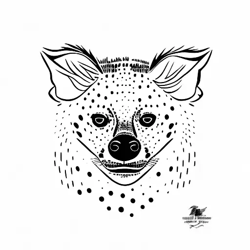 A spotted hyena tattoo design idea