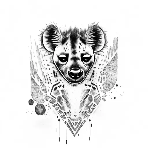 A spotted hyena tattoo design idea