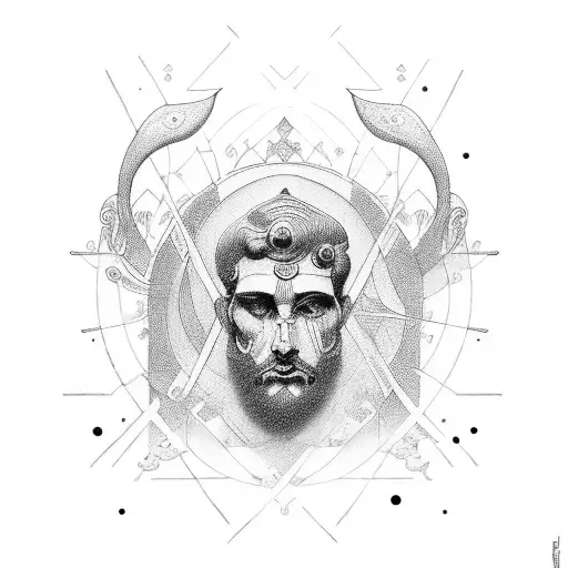 stoicism virtues tattoo design idea
