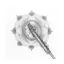 krishnas flute tattoo design idea