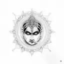 krishnas flute tattoo design idea