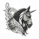 Maximus side view tattoo design idea