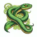 snake with money tattoo design idea