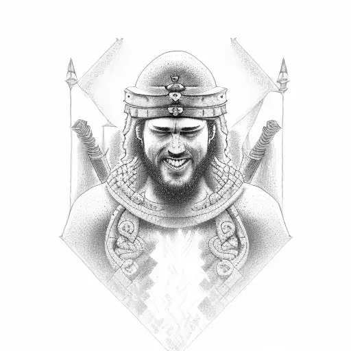 biblical samson tattoo design idea