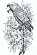 scarlet macaw tattoo design idea