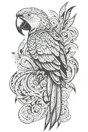 scarlet macaw tattoo design idea