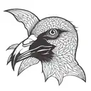 seagull head tattoo design idea