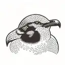 seagull head tattoo design idea