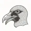 seagull head tattoo design idea