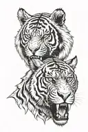 tiger head, alien head, bear head, gorilla head, wolf head, hawk head tattoo design idea