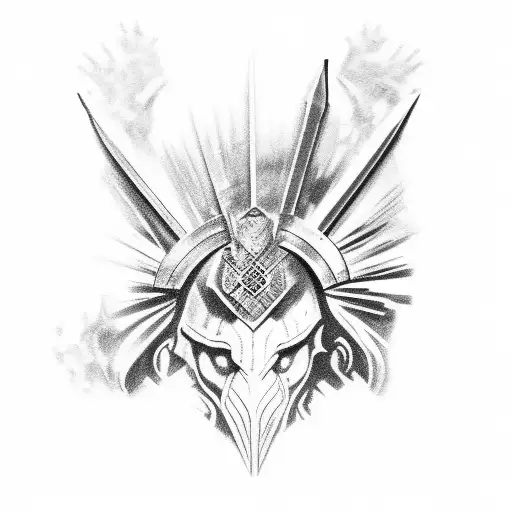 skanderbeg full back tattoo design idea