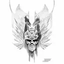 skanderbeg full back tattoo design idea