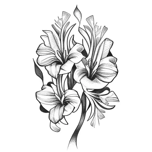 Stunning Gladiolus Tattoo Ideas