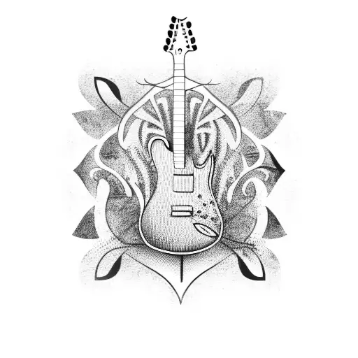guitar tattoo design idea