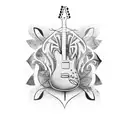 guitar tattoo design idea