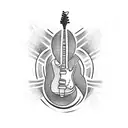 guitar tattoo design idea