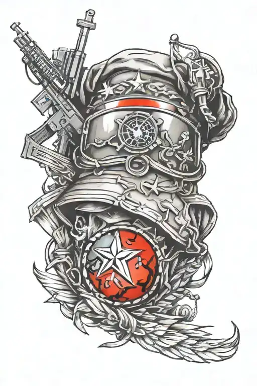 military service tattoo design idea