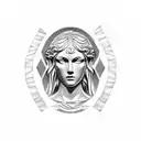 greek sculpture tattoo design idea