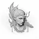 greek sculpture tattoo design idea