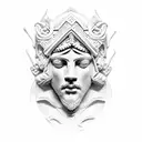 greek sculpture tattoo design idea