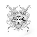 greek sculpture tattoo design idea