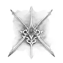 damocles sword tattoo design idea