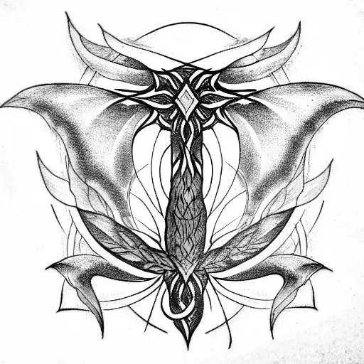 Solomon's seal tattoo design idea
