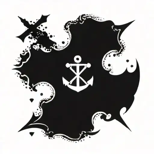 An intricate design combining military symbols with religious imagery, symbolizing your dedication to both the army and your faith tattoo design idea