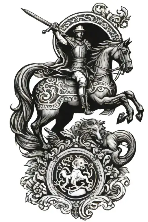 Saint George tattoo design idea