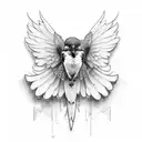 kingfisher tattoo design idea