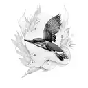 kingfisher tattoo design idea