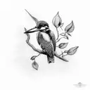 kingfisher tattoo design idea