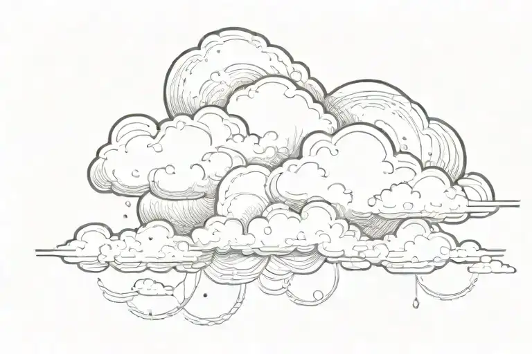 cloud with a silver lining  tattoo design idea