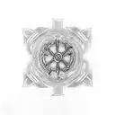 viking vegvisir thor wing tattoo design idea